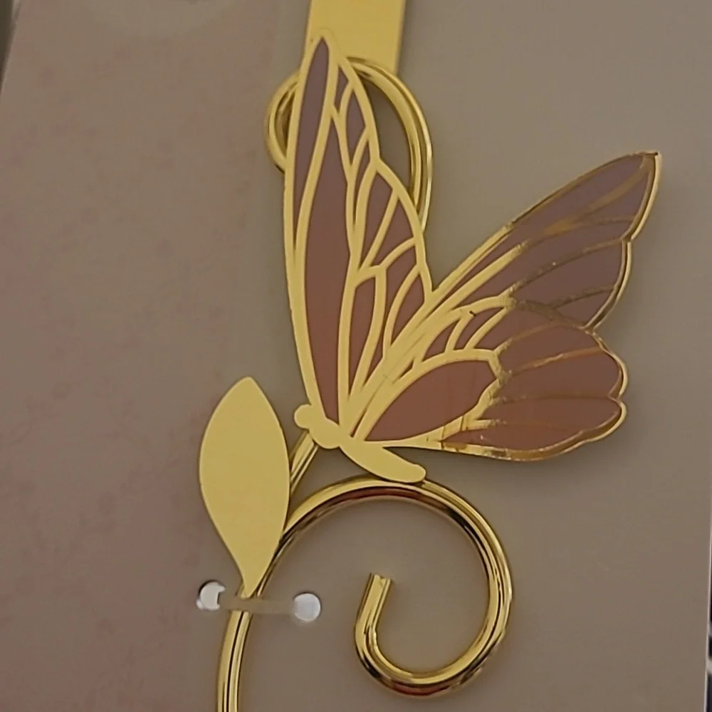Butterfly Wreath Hanger in Gold and Pink